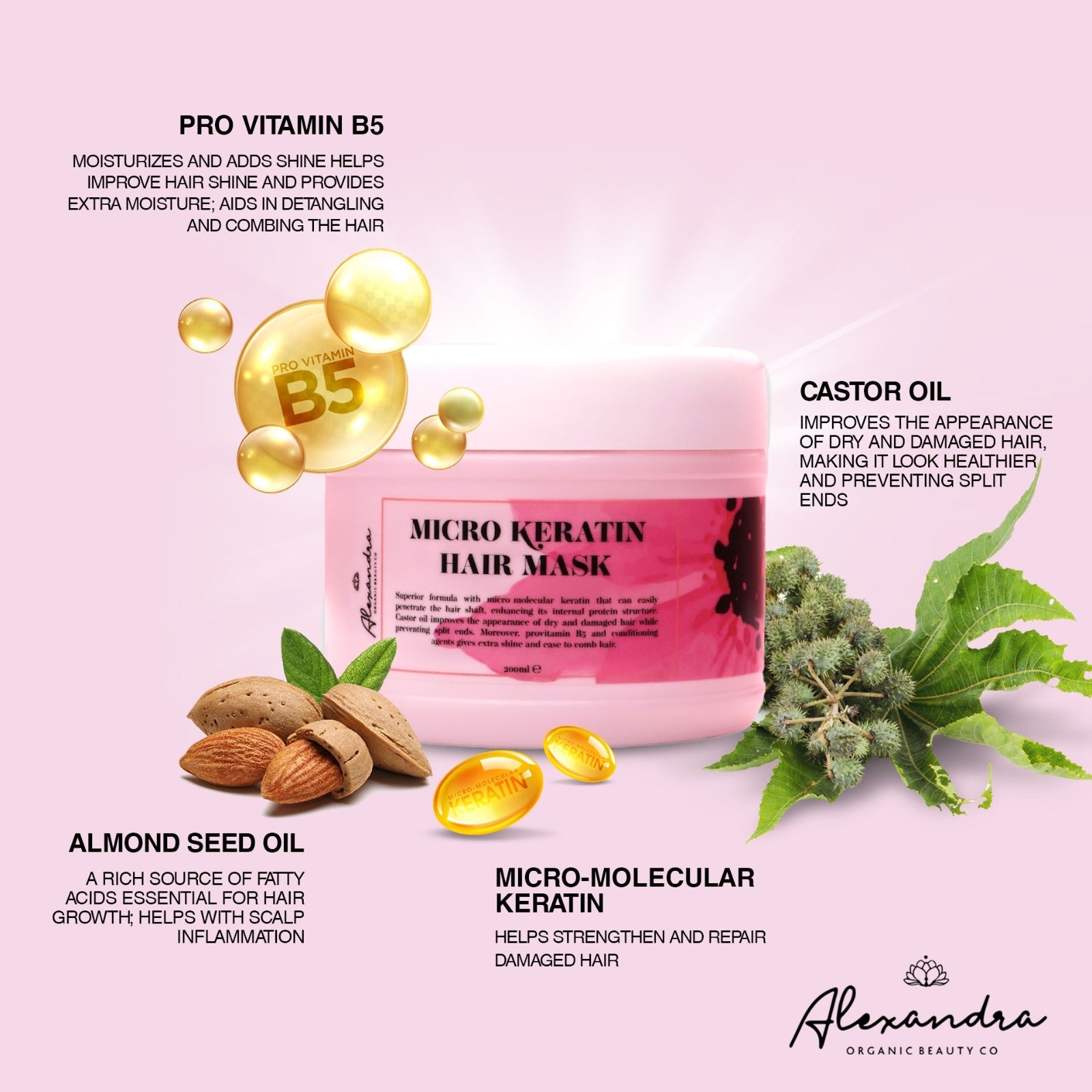 Keratin Hair Mask Alexandra Organic